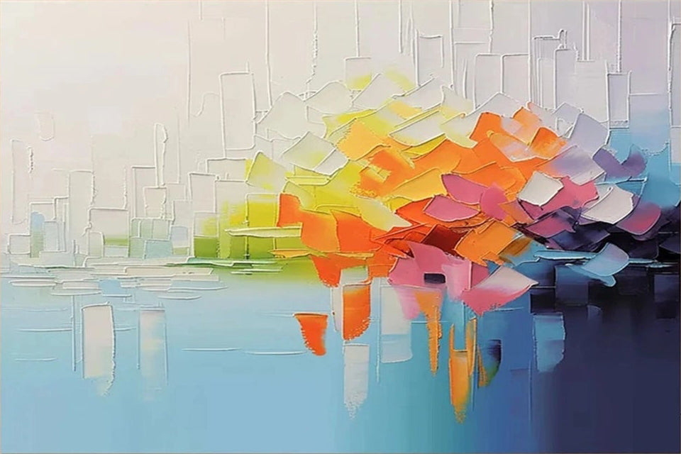 Original Abstract Painting | Impasto Color Reflection #TB 099