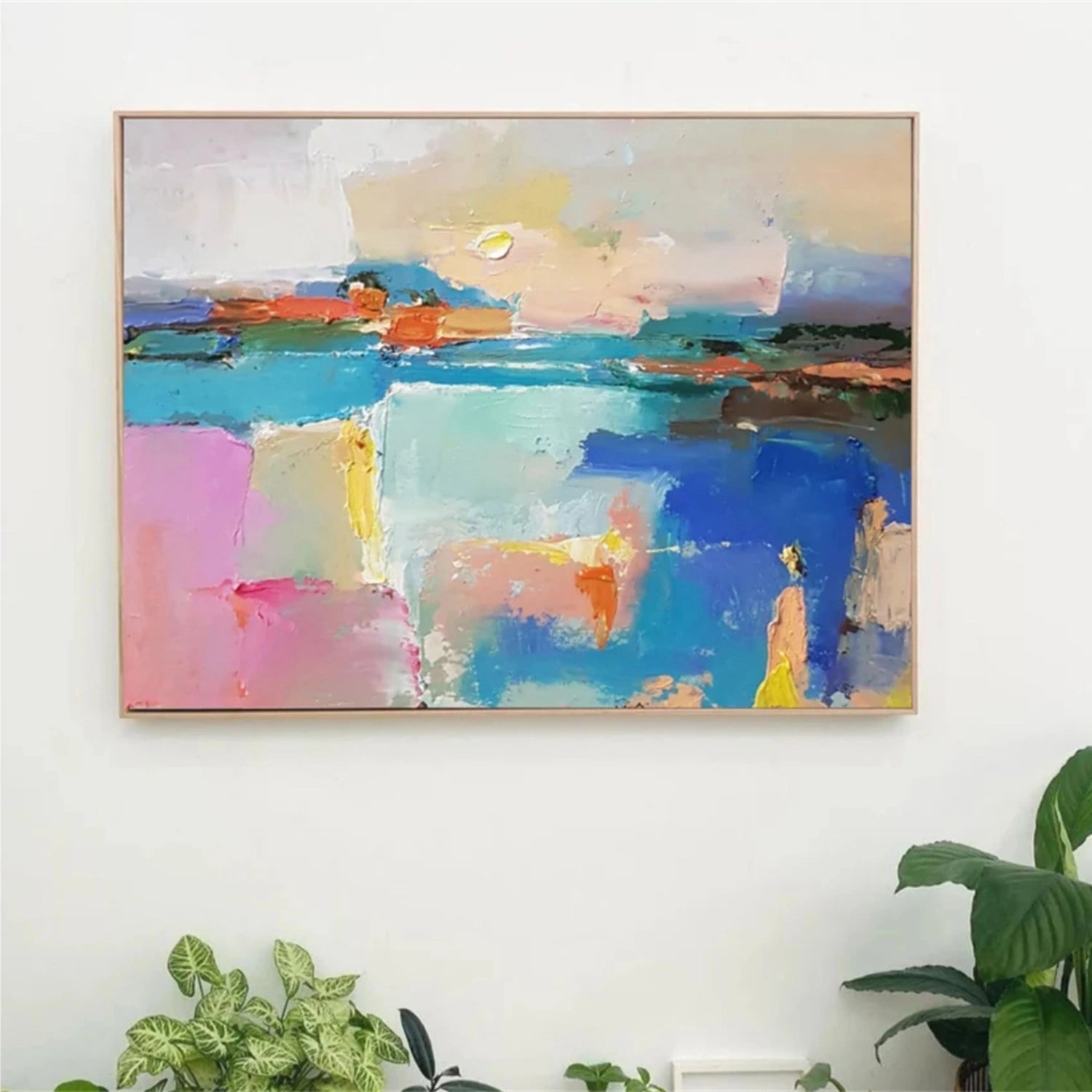 Hand-Painted Abstract Vista | Bright Colorful Art #TB 103