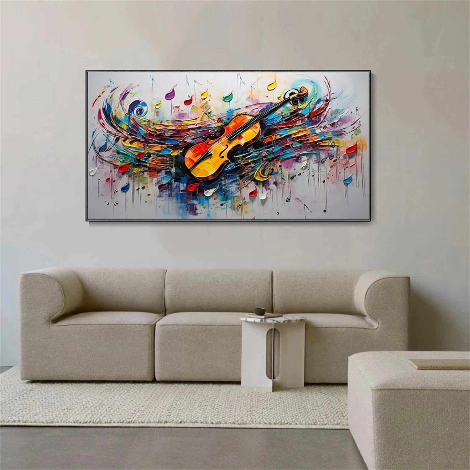 Violin Abstract Art | Colorful Musical Painting #TB 106