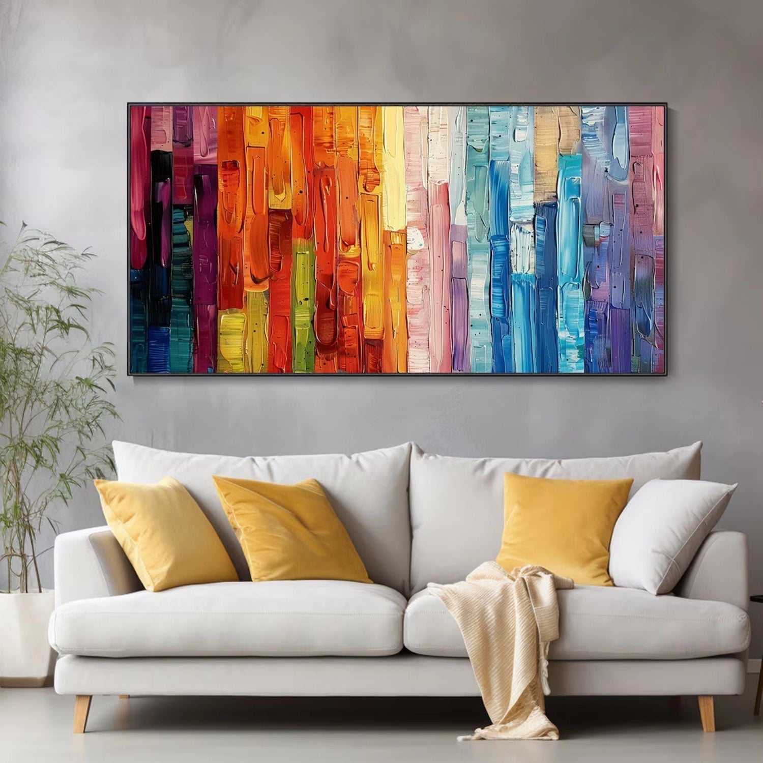 Modern Colorful Wall Decor | Textured Gradient Art #TB 109