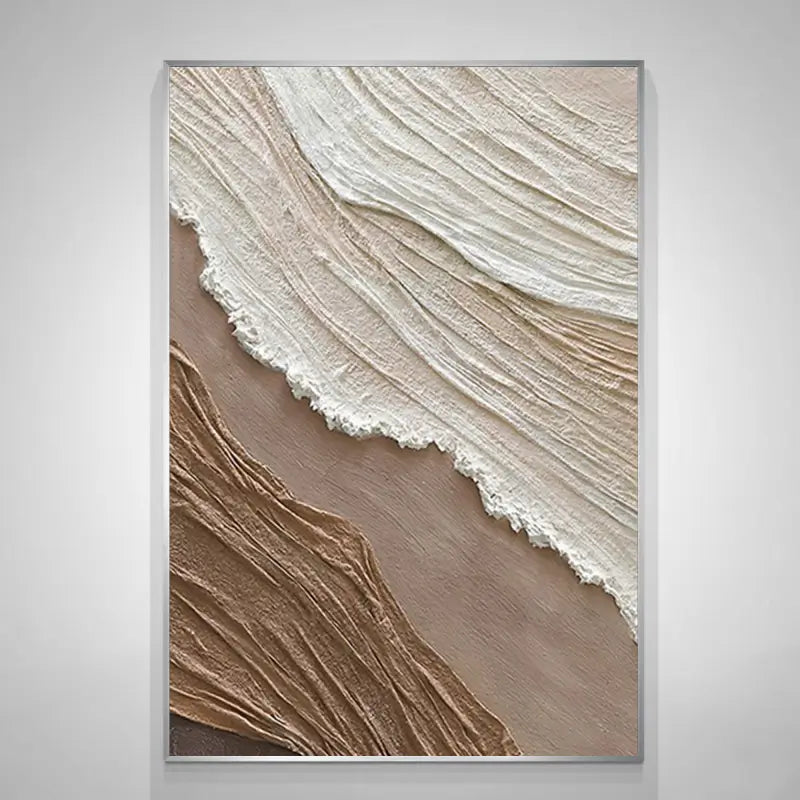 Wabi Sabi Textured Wall Art | Vertical Abstract Neutral Canvas Decor #ZZ 116