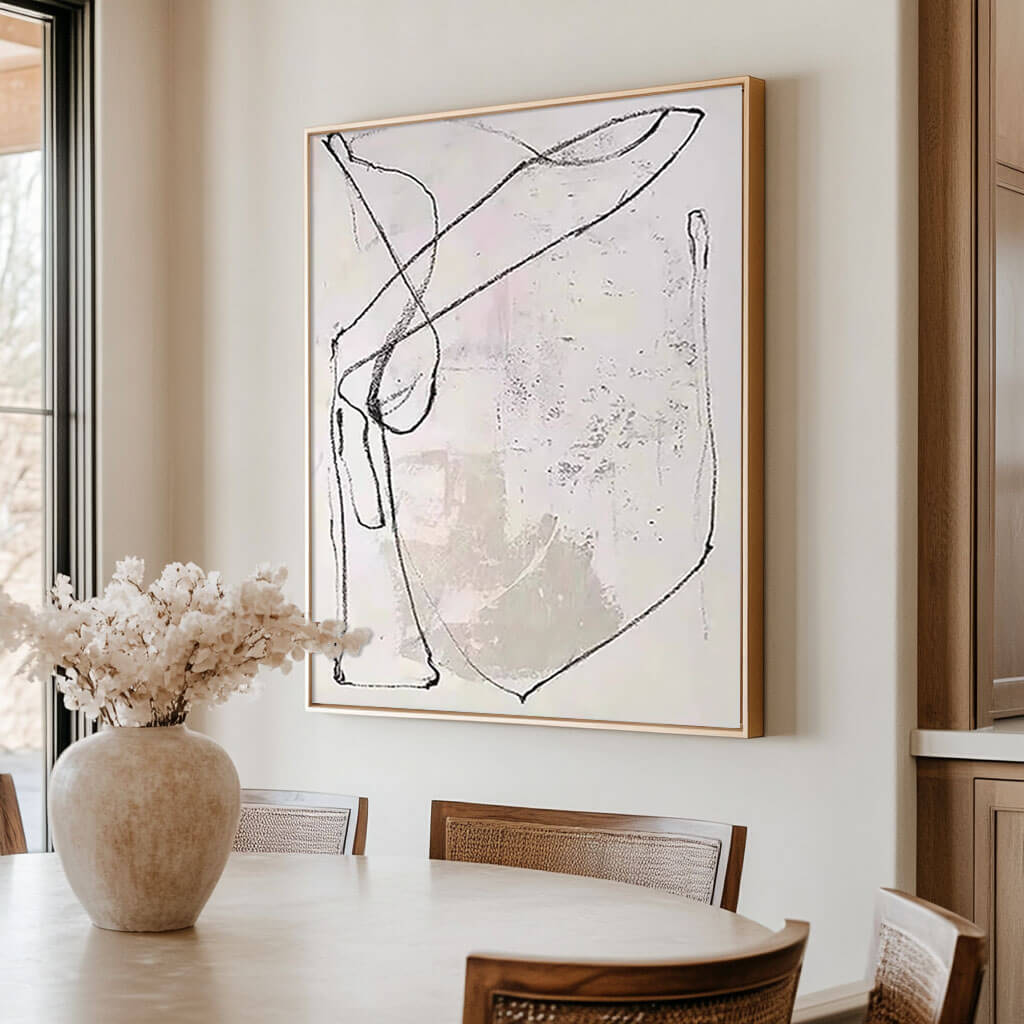 Dynamic Flowing Line Art | Modern Abstract Canvas Painting #AA 256