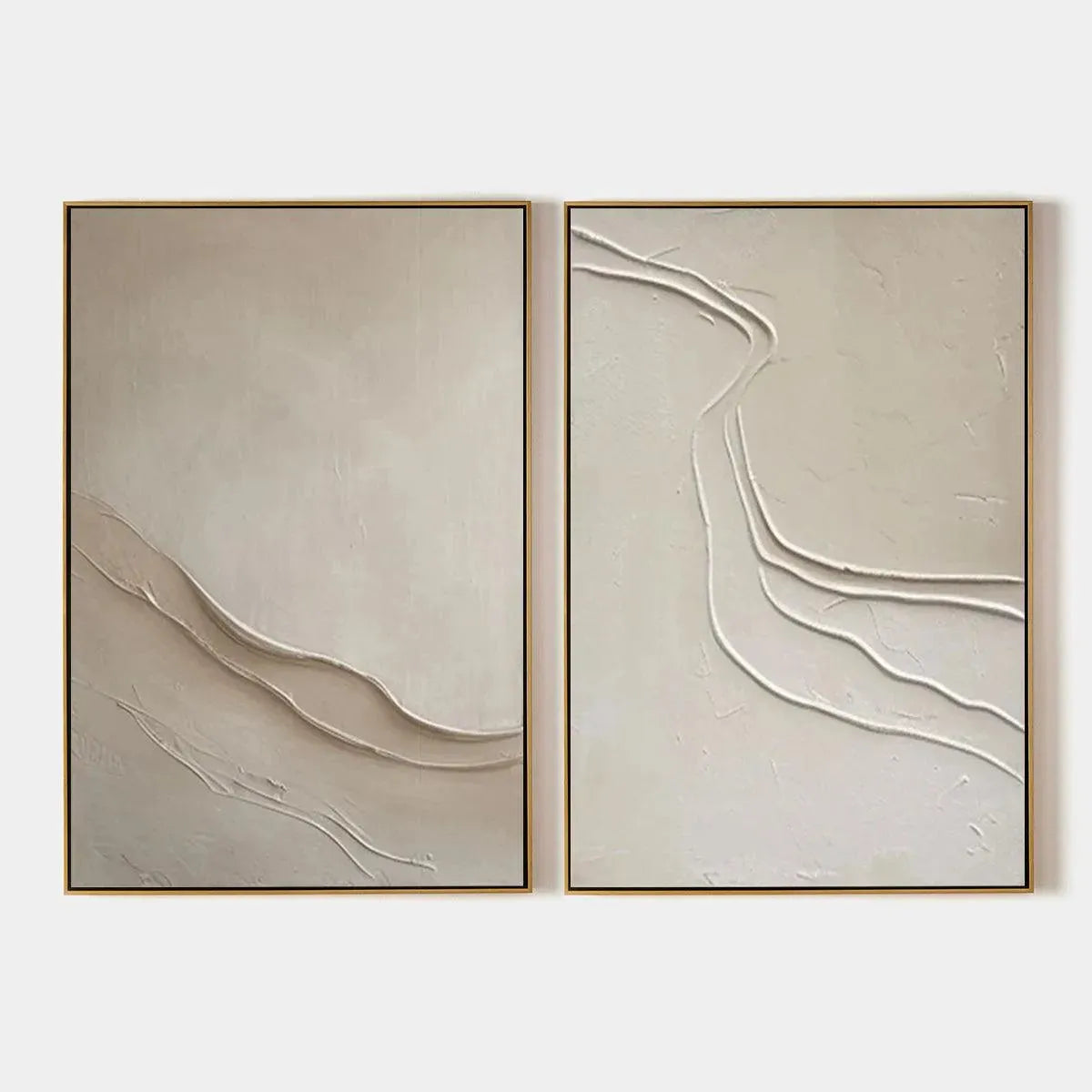 Minimalist 3D Wall Art Set of 2 | Textured Diptych #AA 296