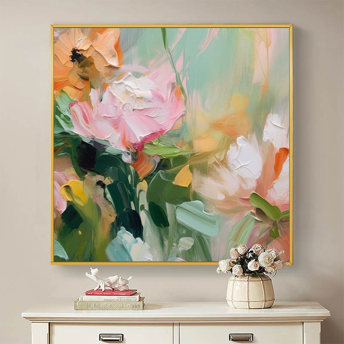 Joyful Abstract Bouquet Painting | Vibrant & Colorful Wall Decor #AA 198