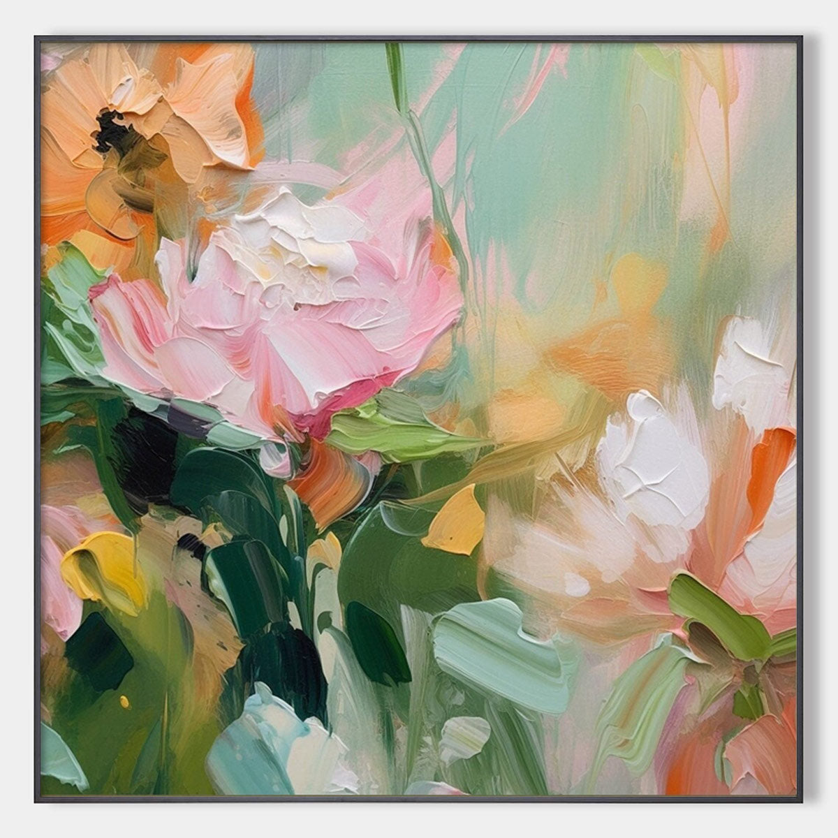 Joyful Abstract Bouquet Painting | Vibrant & Colorful Wall Decor #AA 198