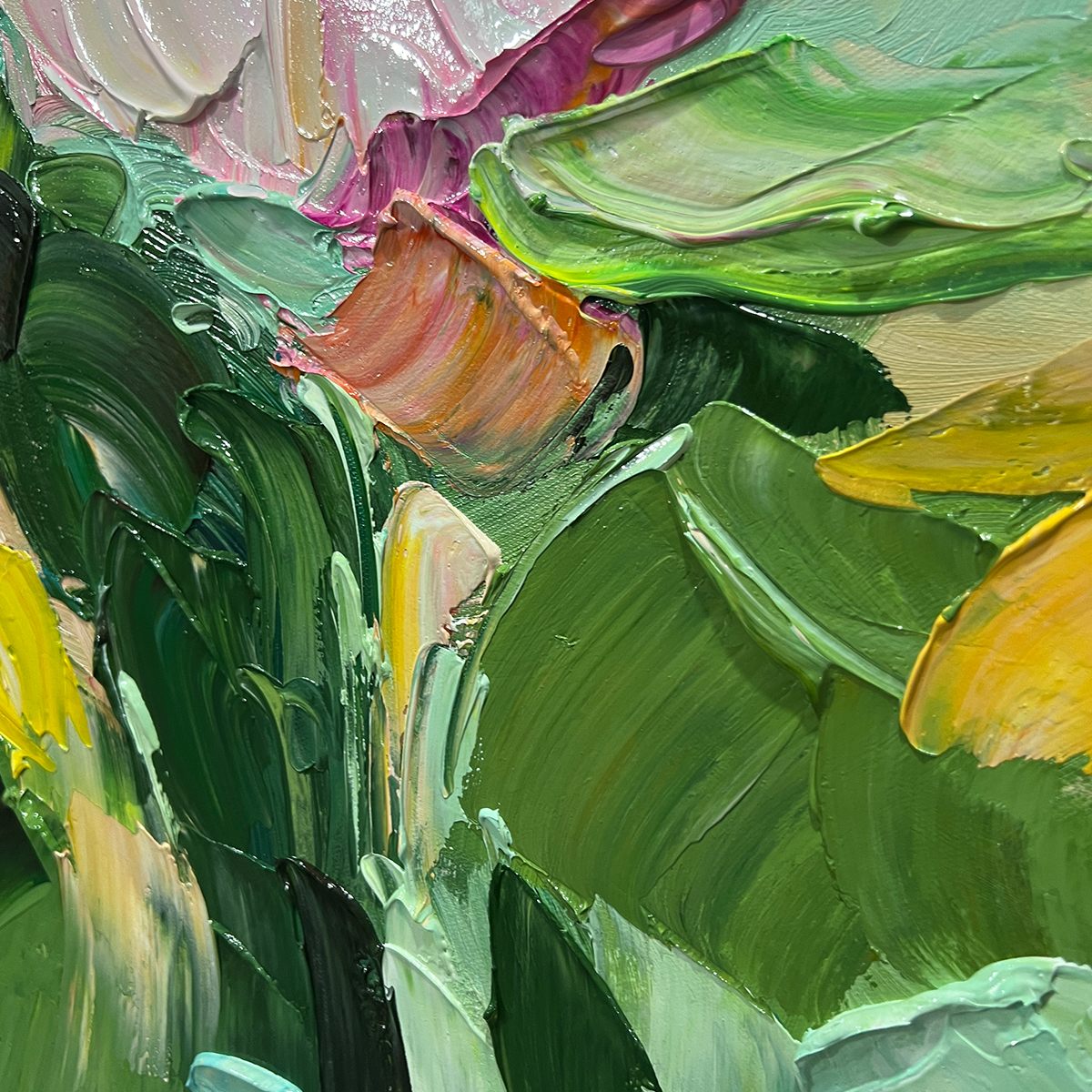 Joyful Abstract Bouquet Painting | Vibrant & Colorful Wall Decor #AA 198