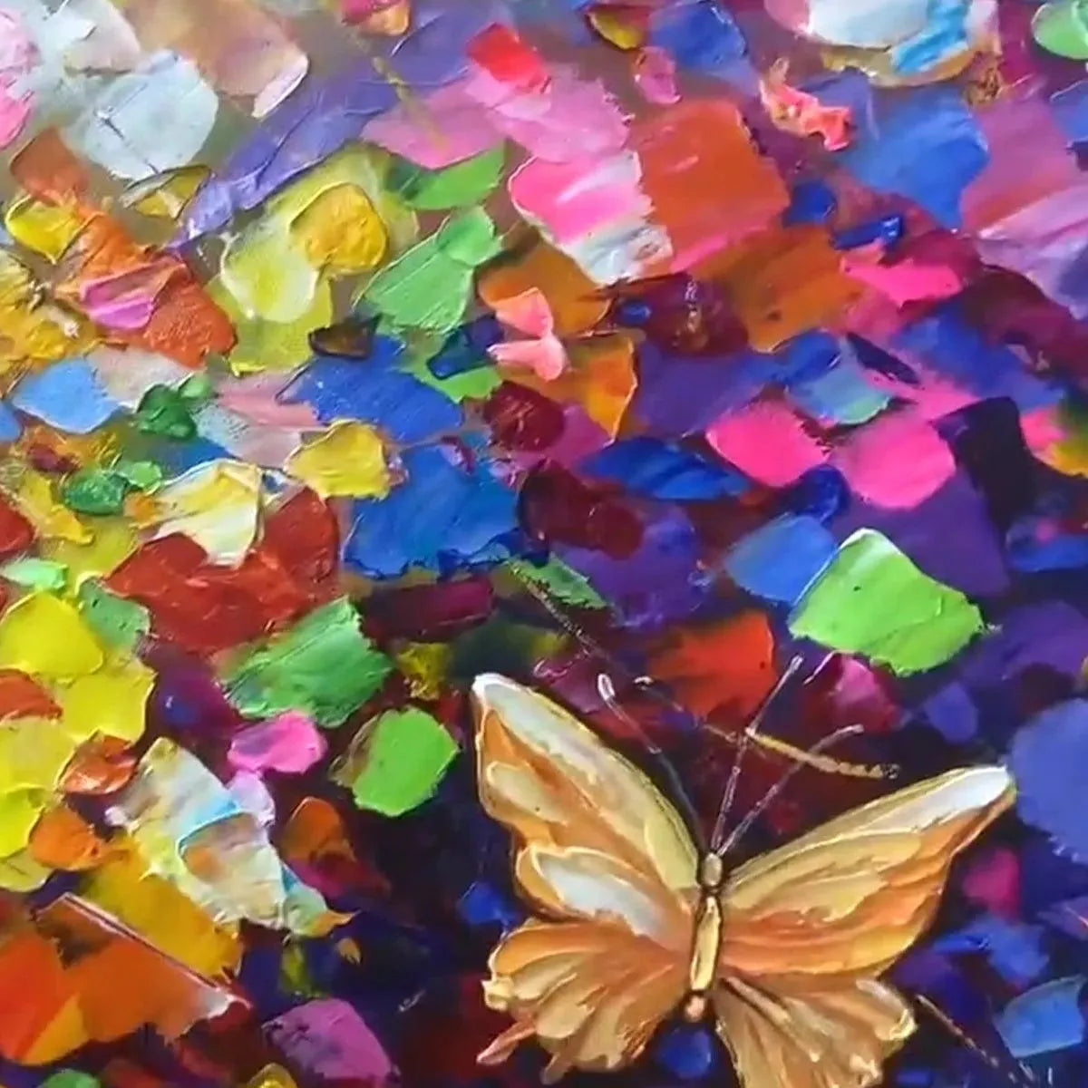 Colorful Butterfly Wall Art | Vibrant Abstract Painting #ZZ 258
