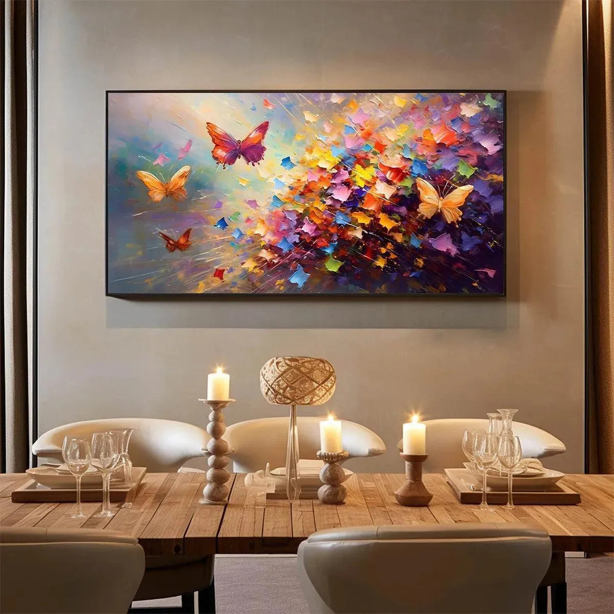 Colorful Butterfly Wall Art | Vibrant Abstract Painting #ZZ 258