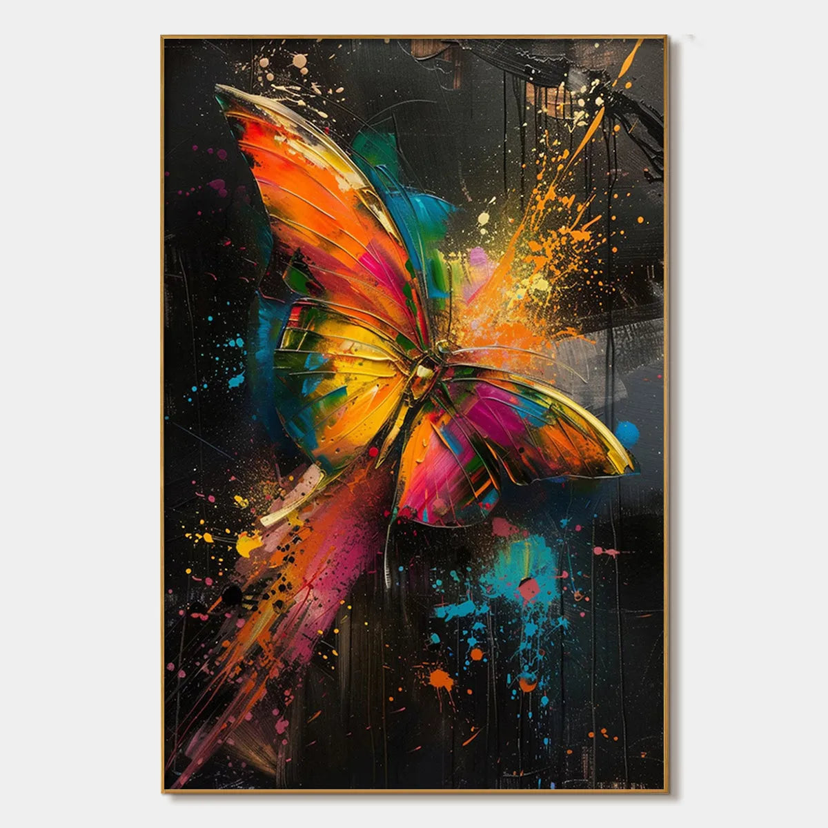 Bold Butterfly Wall Art | Vibrant Abstract Original Painting #ZZ 259