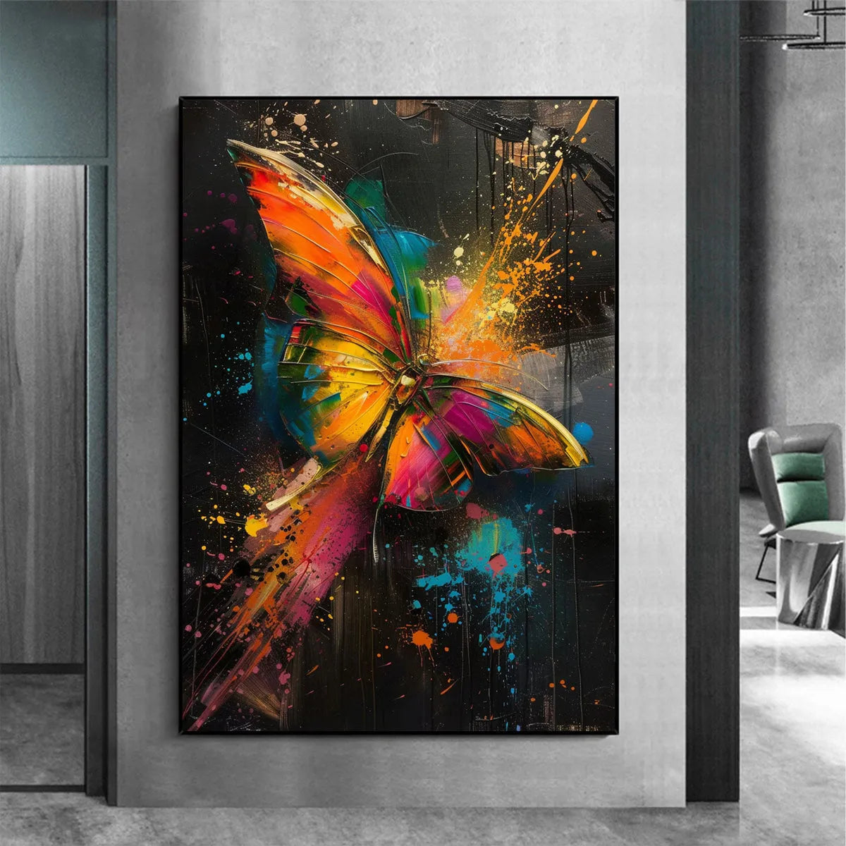 Bold Butterfly Wall Art | Vibrant Abstract Original Painting #ZZ 259
