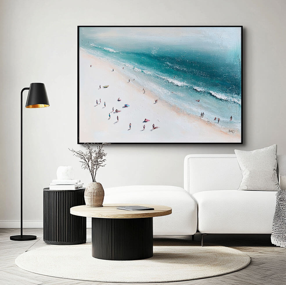 Textured Seascape Painting | Palette Knife Ocean Art #AA 260