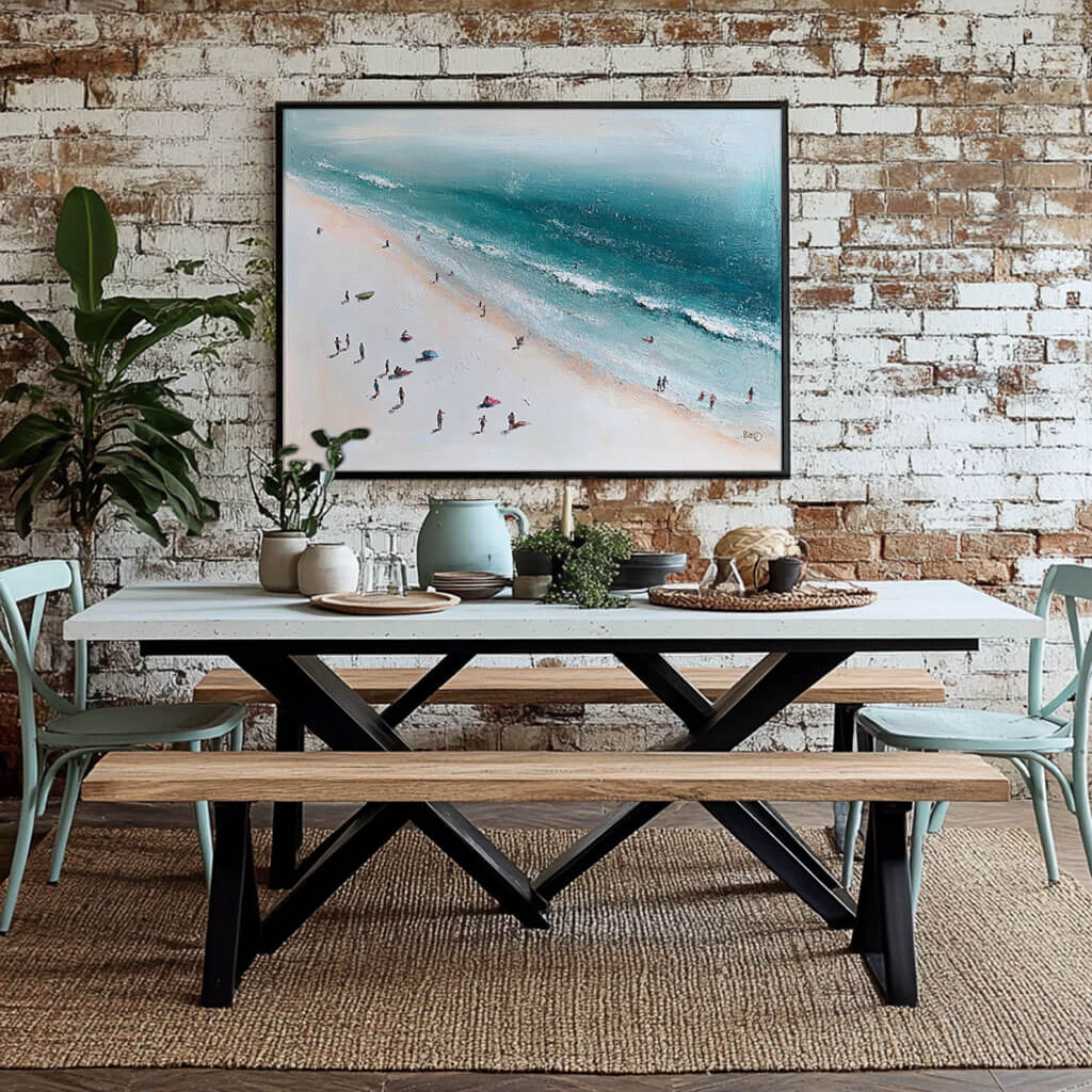 Textured Seascape Painting | Palette Knife Ocean Art #AA 260