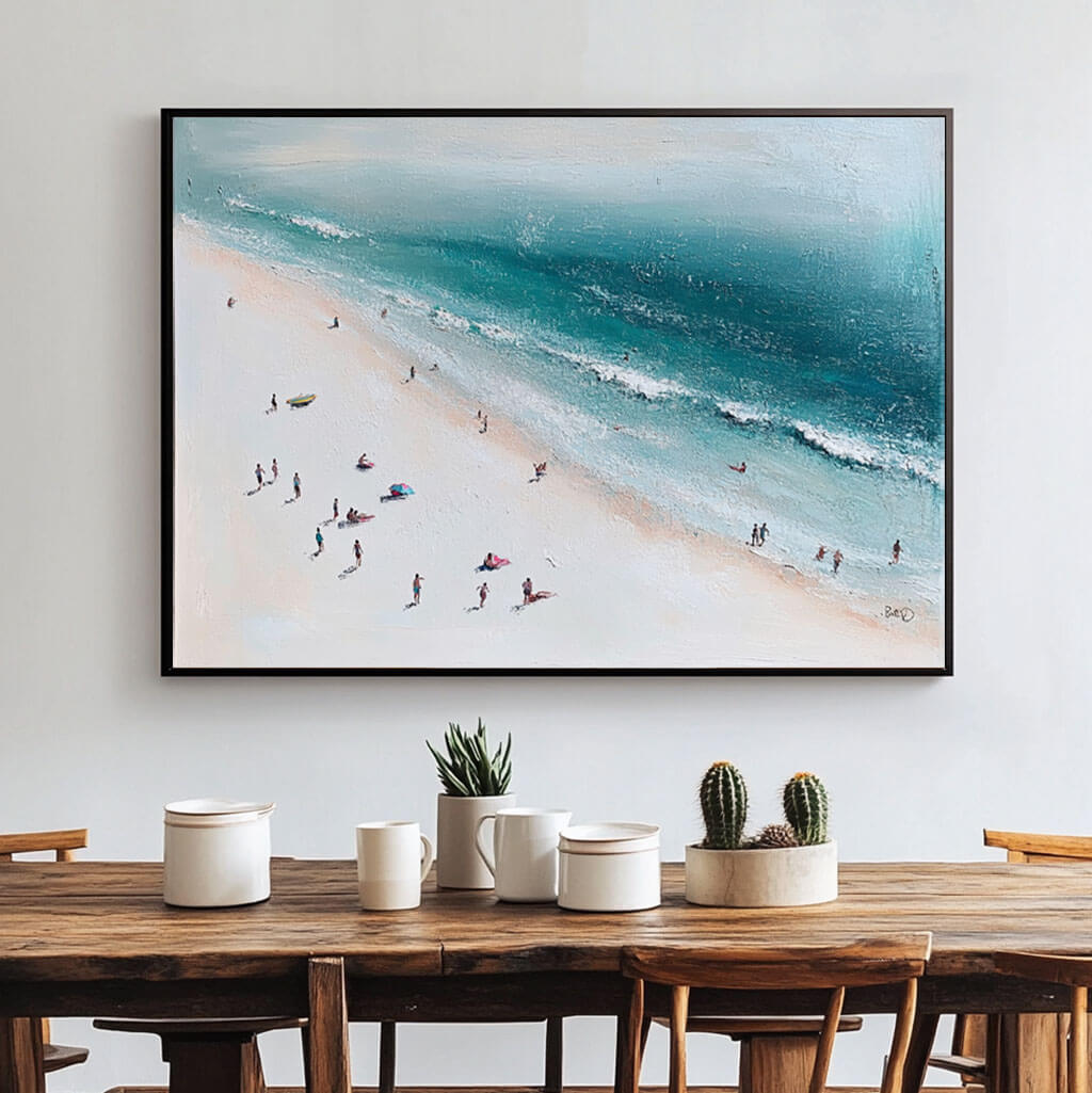 Textured Seascape Painting | Palette Knife Ocean Art #AA 260