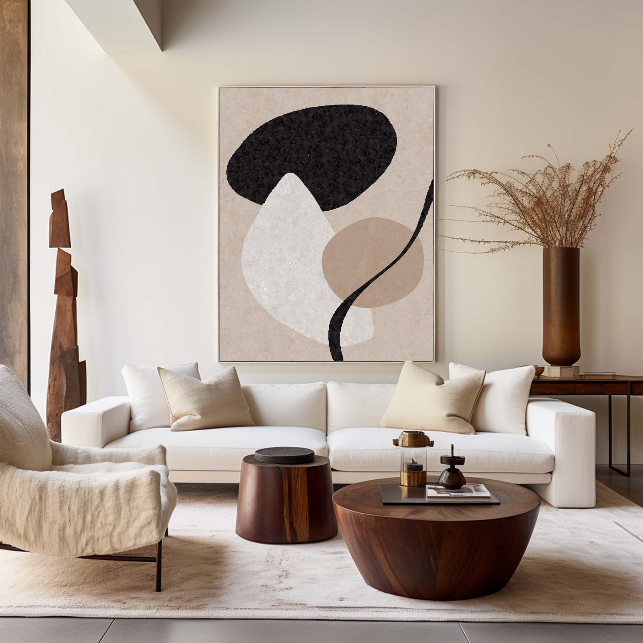 Japandi Style Abstract Art | Wabi-Sabi Wall Decor #AA 303