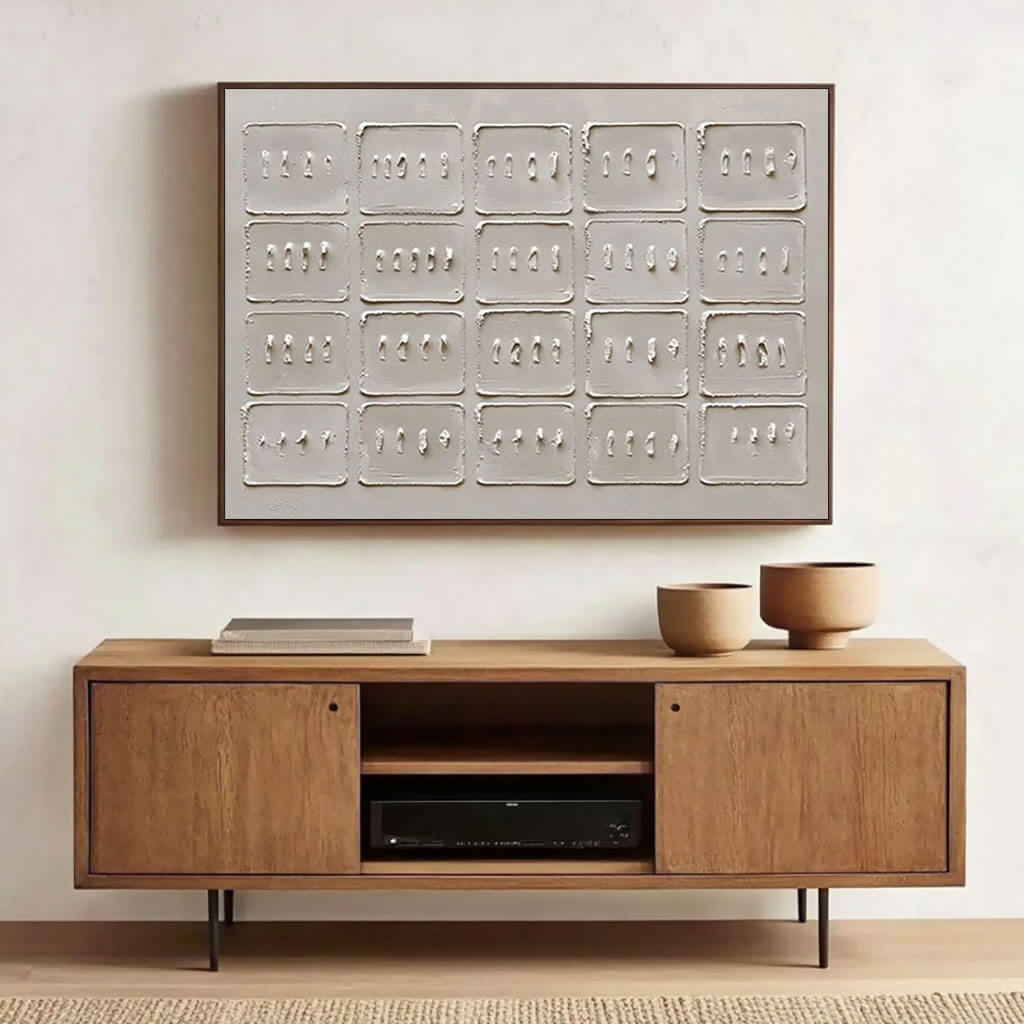 Modern Textured Wall Decor | Large Wabi Sabi Abstract Canvas #ZZ 232