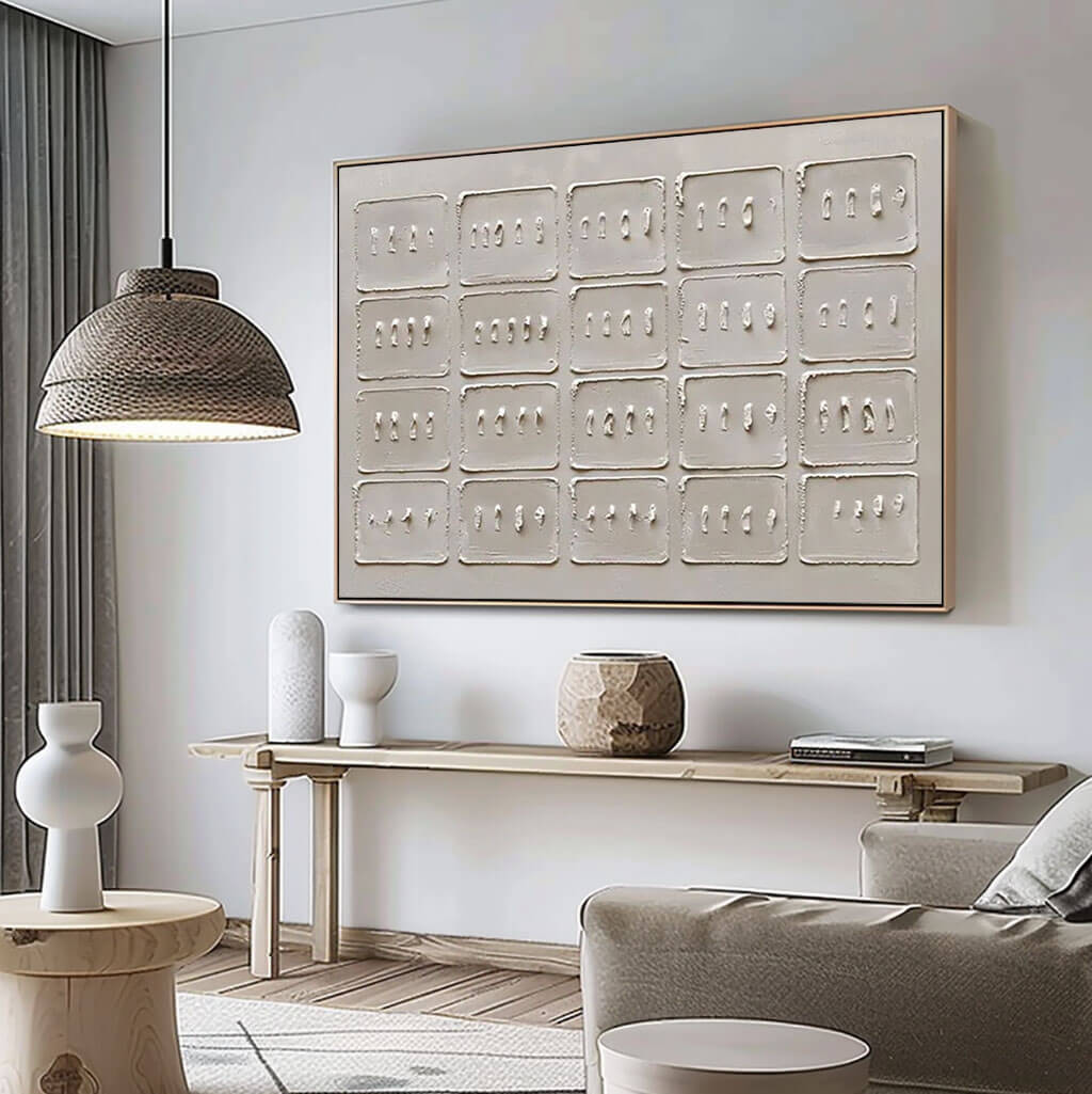 Modern Textured Wall Decor | Large Wabi Sabi Abstract Canvas #ZZ 232