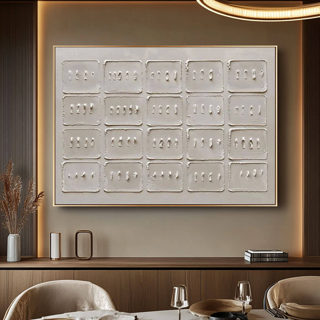 Modern Textured Wall Decor | Large Wabi Sabi Abstract Canvas #ZZ 232