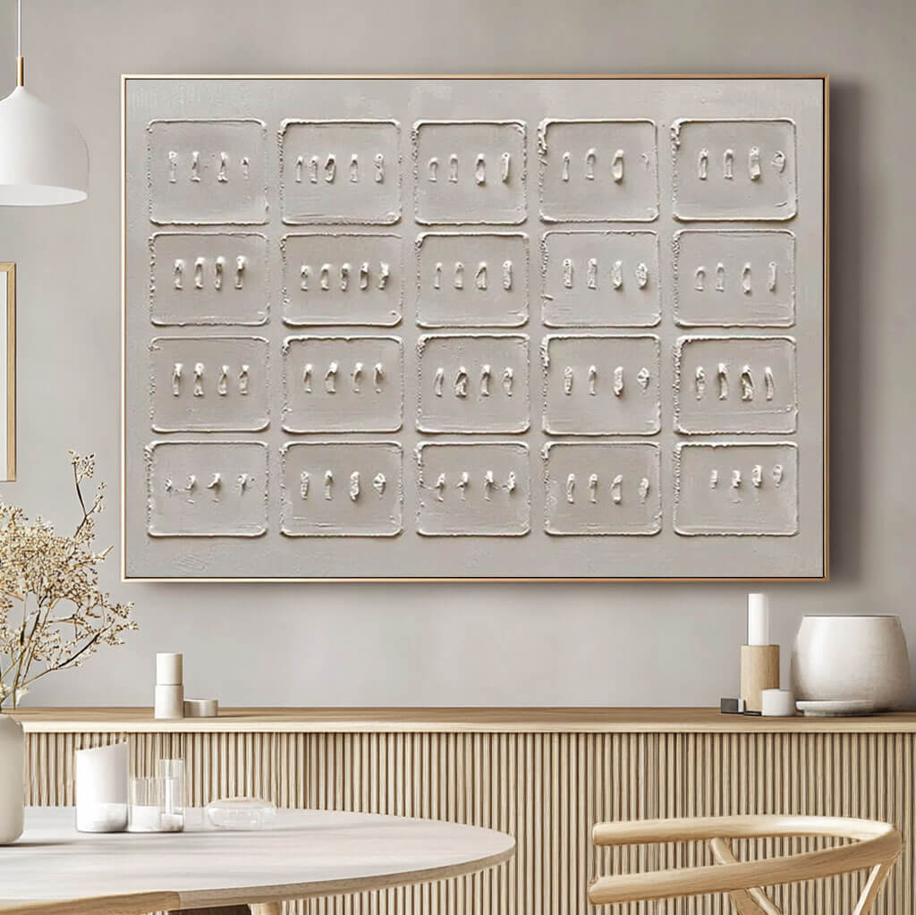 Modern Textured Wall Decor | Large Wabi Sabi Abstract Canvas #ZZ 232