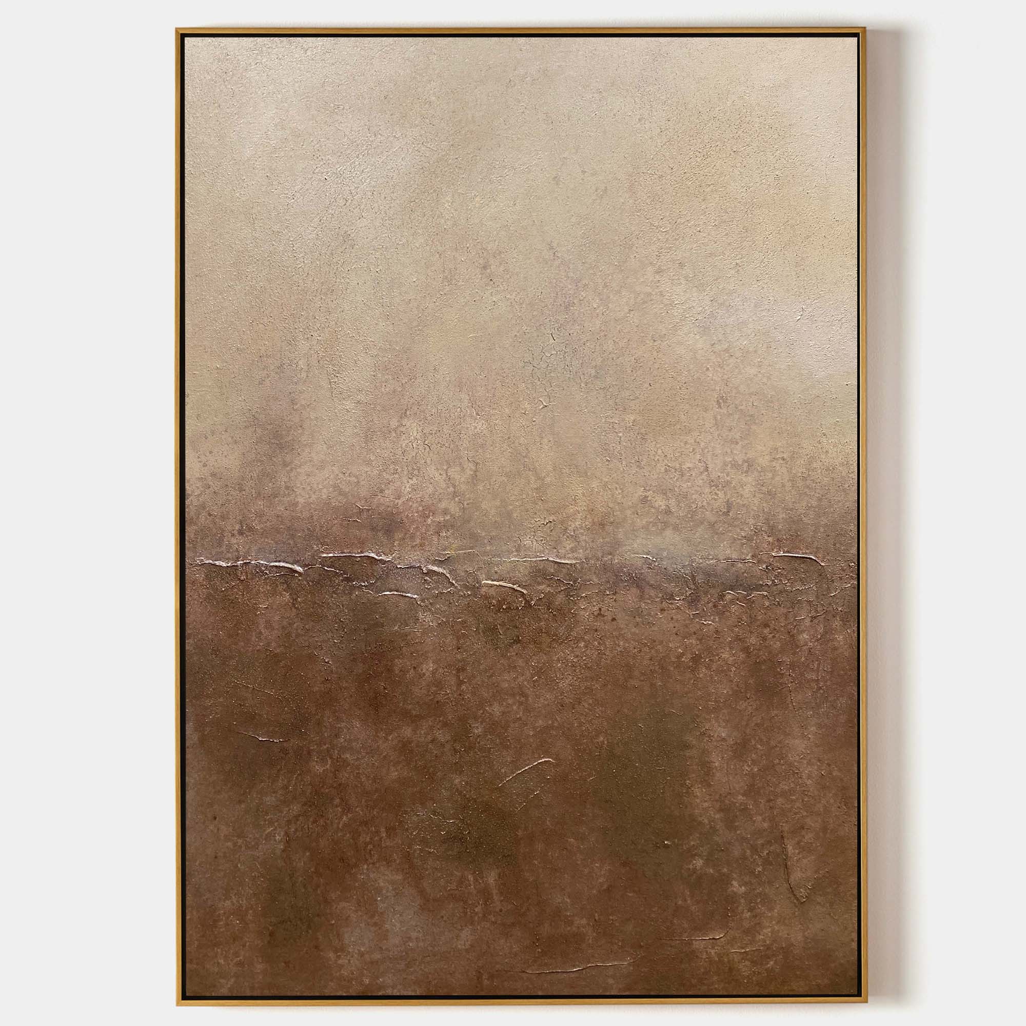 Brown and Beige Ombre Abstract Canvas Art | Earth Tone Decor #AA 322