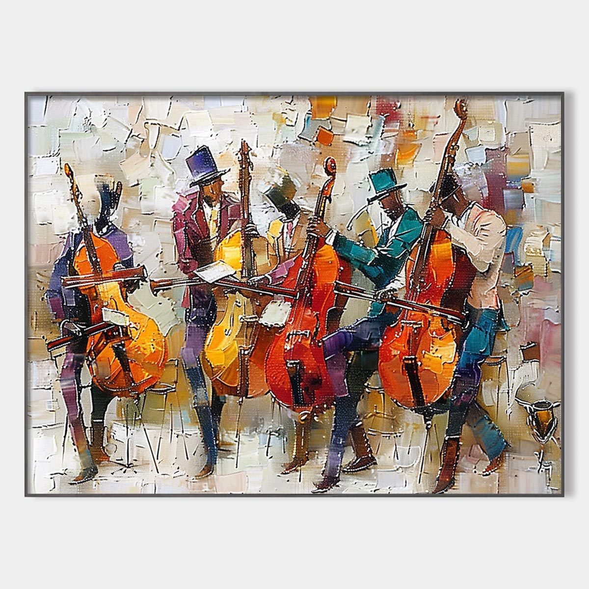 Textured Impasto Painting | Modern Musicians Wall Art #AA 002