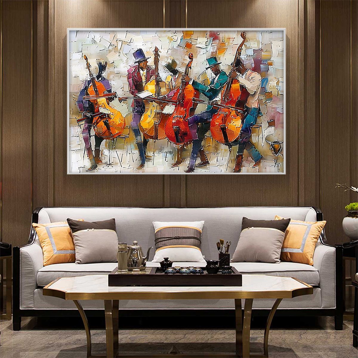 Textured Impasto Painting | Modern Musicians Wall Art #AA 002