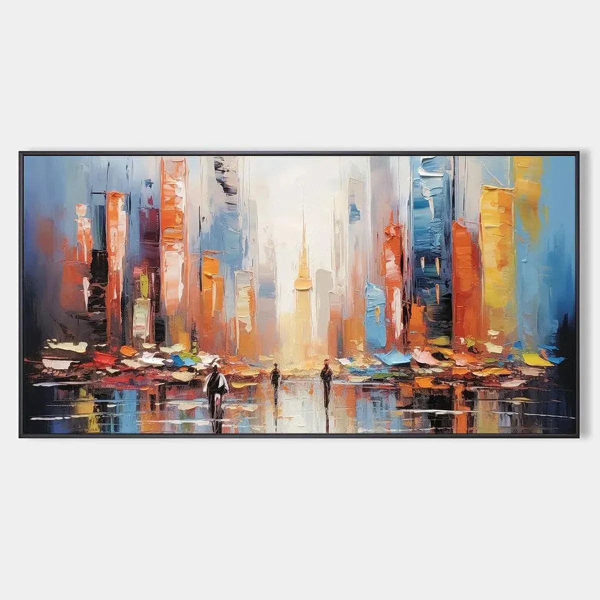Colorful Abstract Cityscape | Modern Urban Wall Art #AA 079