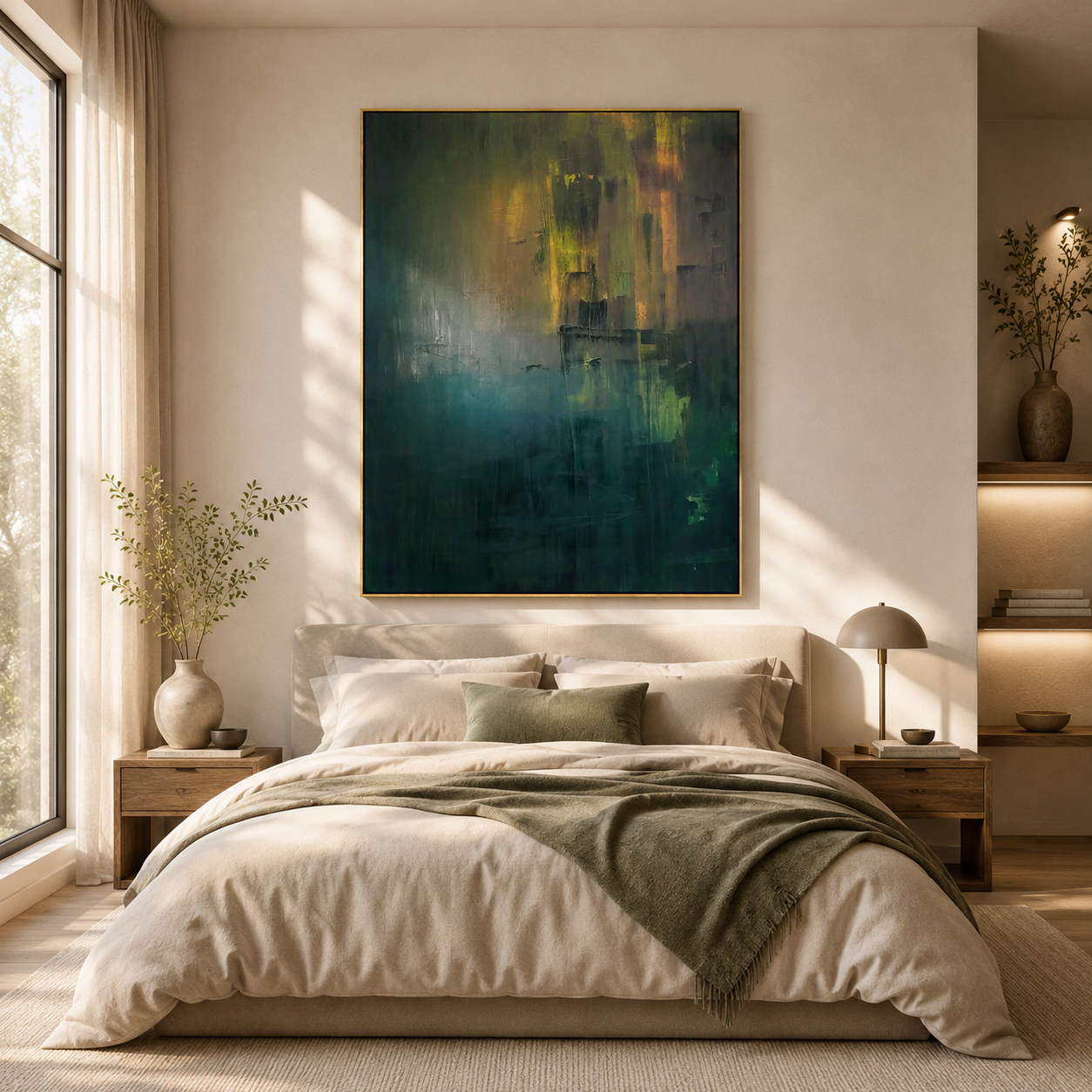 Silent Depths – Moody Abstract Wall Art for Organic Modern Interiors