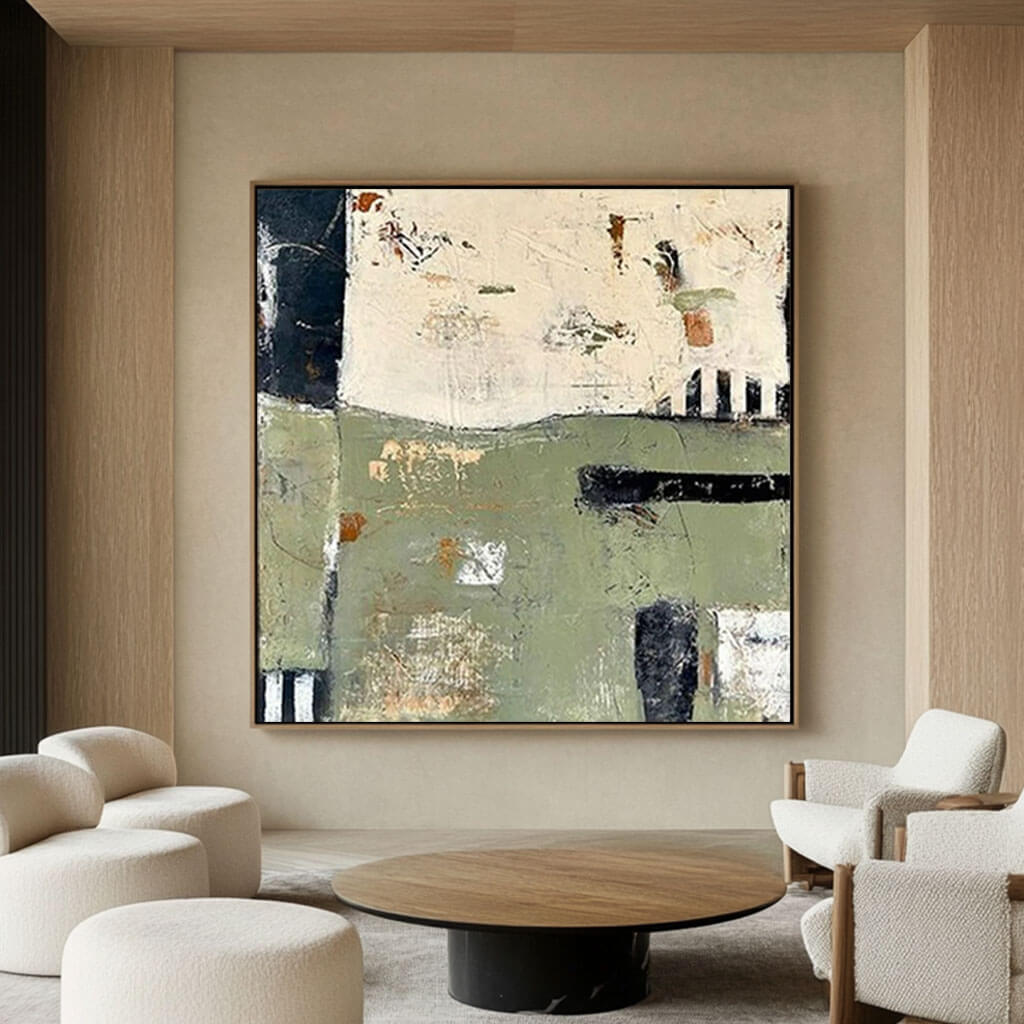 Hand-Painted Textured Abstract | Earth Tone Wall Art #AA 272