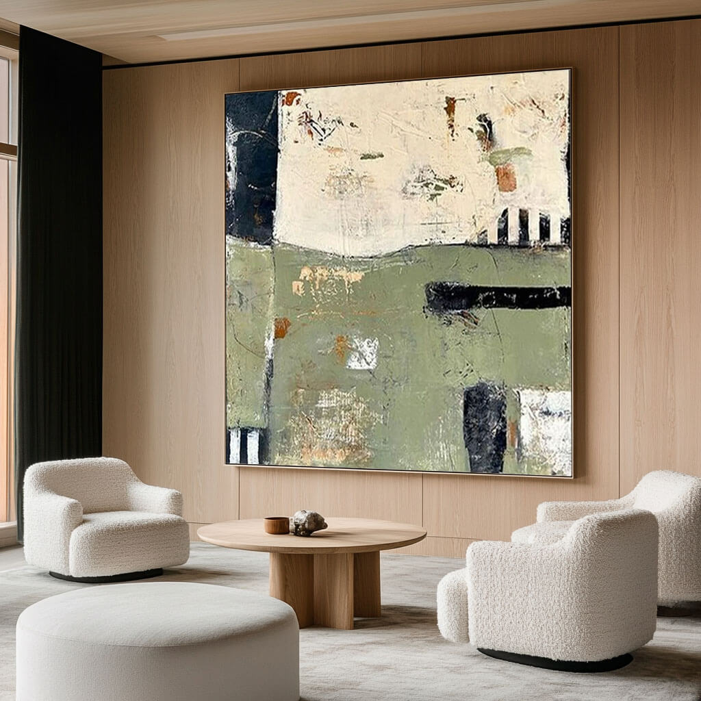 Hand-Painted Textured Abstract | Earth Tone Wall Art #AA 272