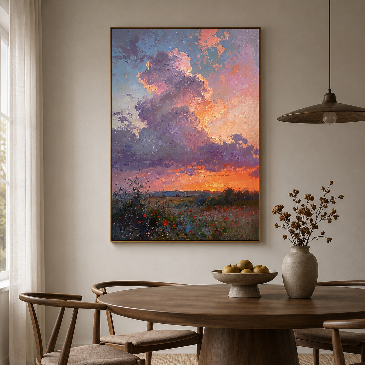 Lavender Reverie – Colorful Abstract Sky Wall Art