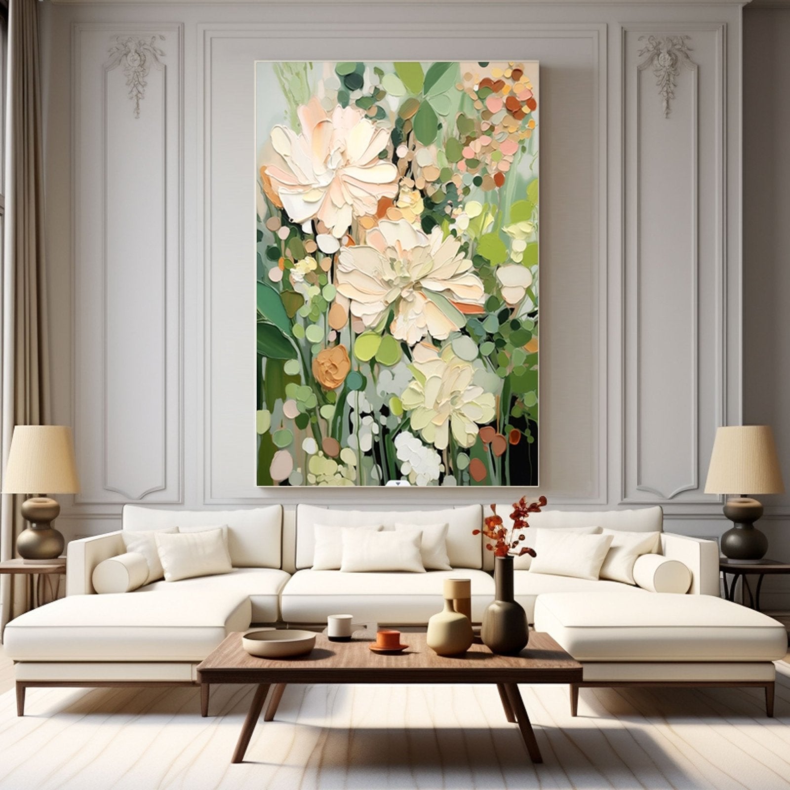 "Blooming Serenade" - Colorful Impasto Flower Painting | Canvas Art #TC 168