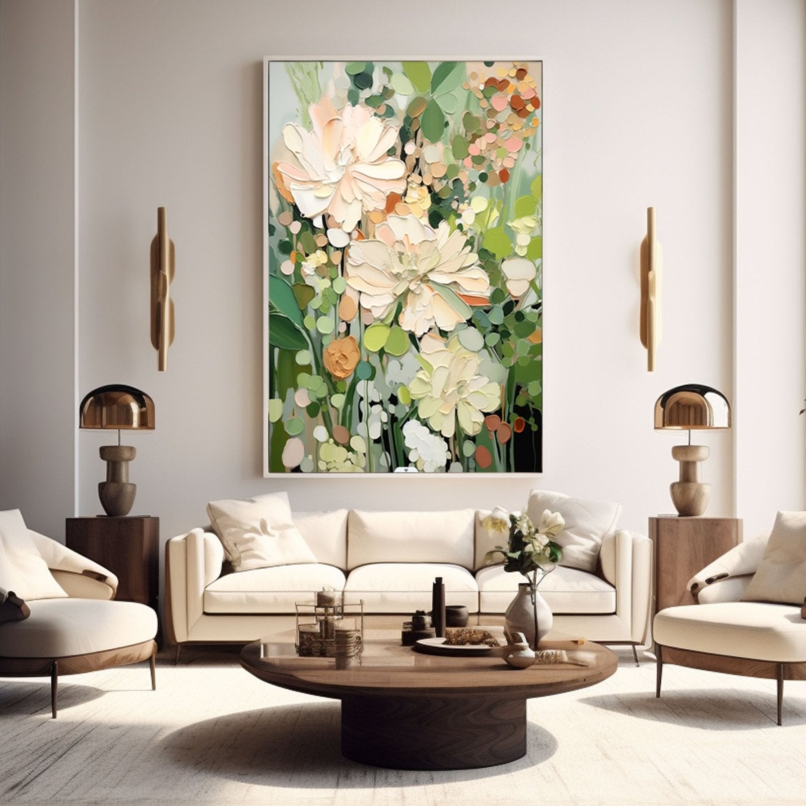 "Blooming Serenade" - Colorful Impasto Flower Painting | Canvas Art #TC 168