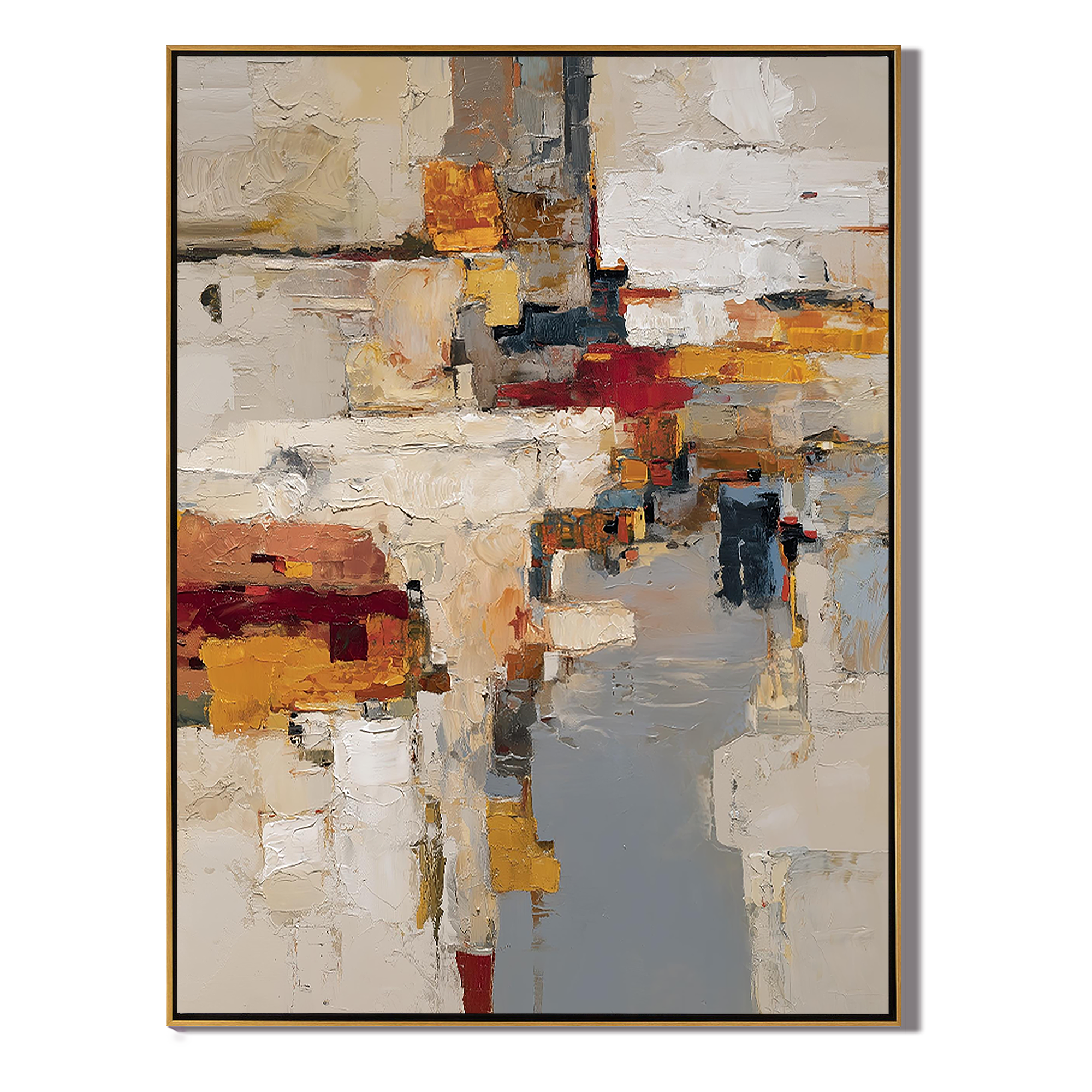 Amber Geometry – Modern Abstract Wall Art