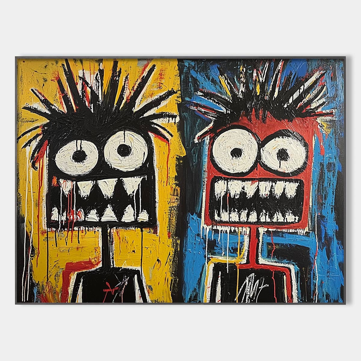 Modern Abstract Face Painting | Colorful Wall Art for Living Room #AA 001