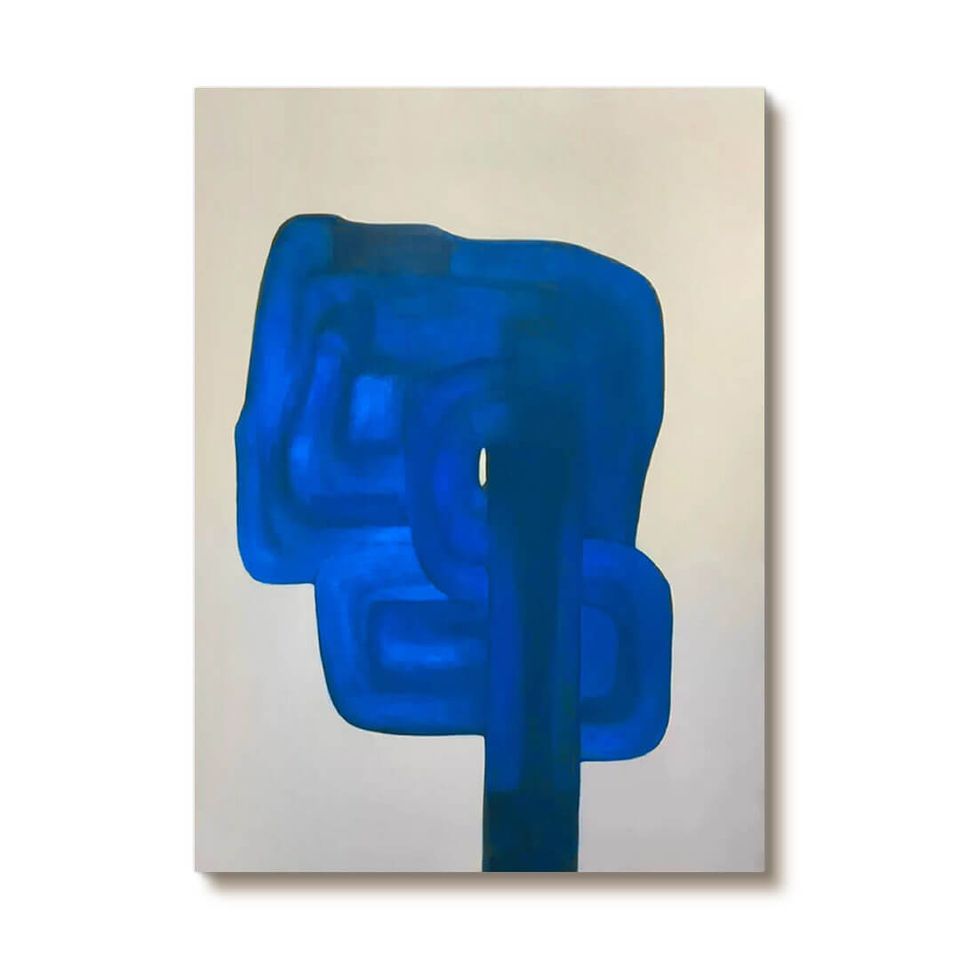 Klein Blue Abstract Canvas Wall Art | Bold Minimalist Decor #AA 328