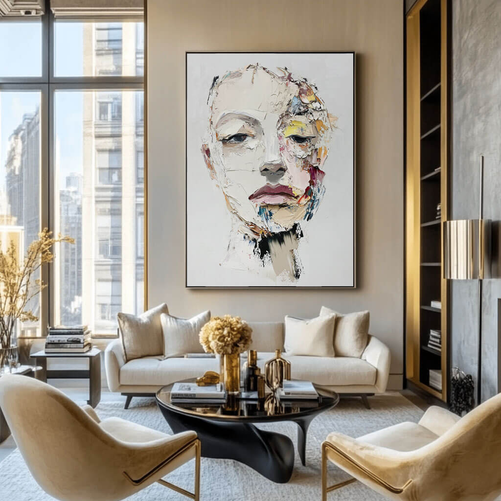 Modern Figurative Painting | Expressive Woman's Face Art #AA 267