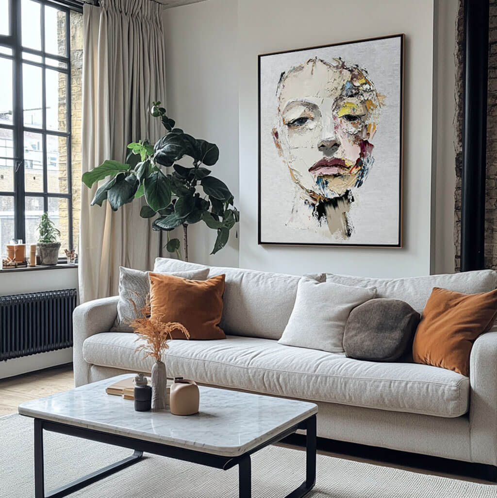 Modern Figurative Painting | Expressive Woman's Face Art #AA 267