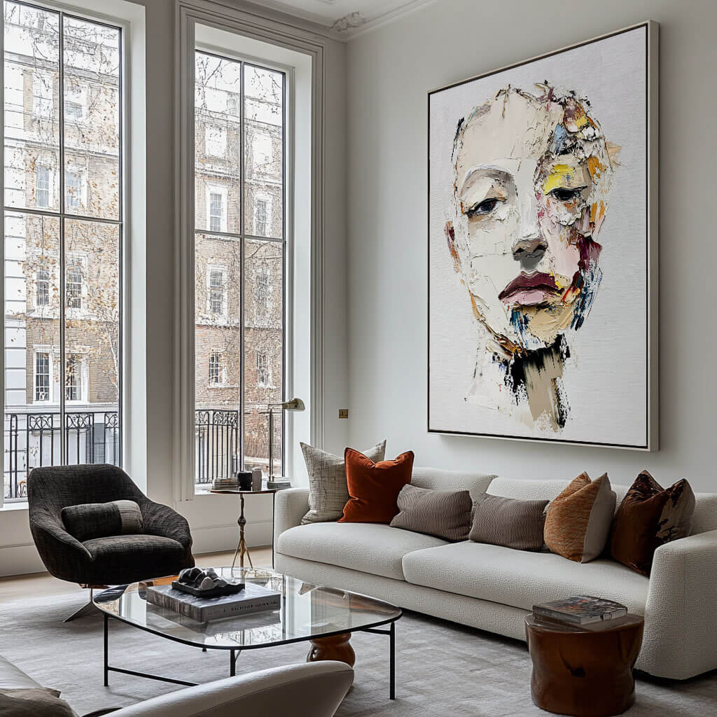 Modern Figurative Painting | Expressive Woman's Face Art #AA 267