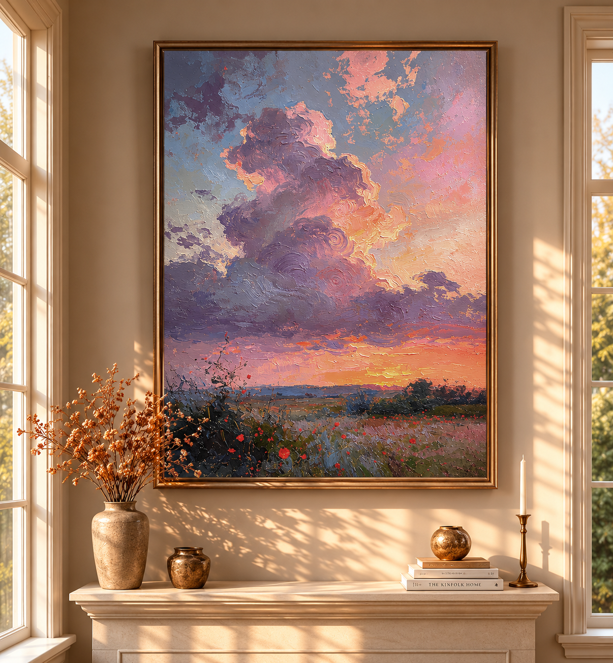 Lavender Reverie – Colorful Abstract Sky Wall Art