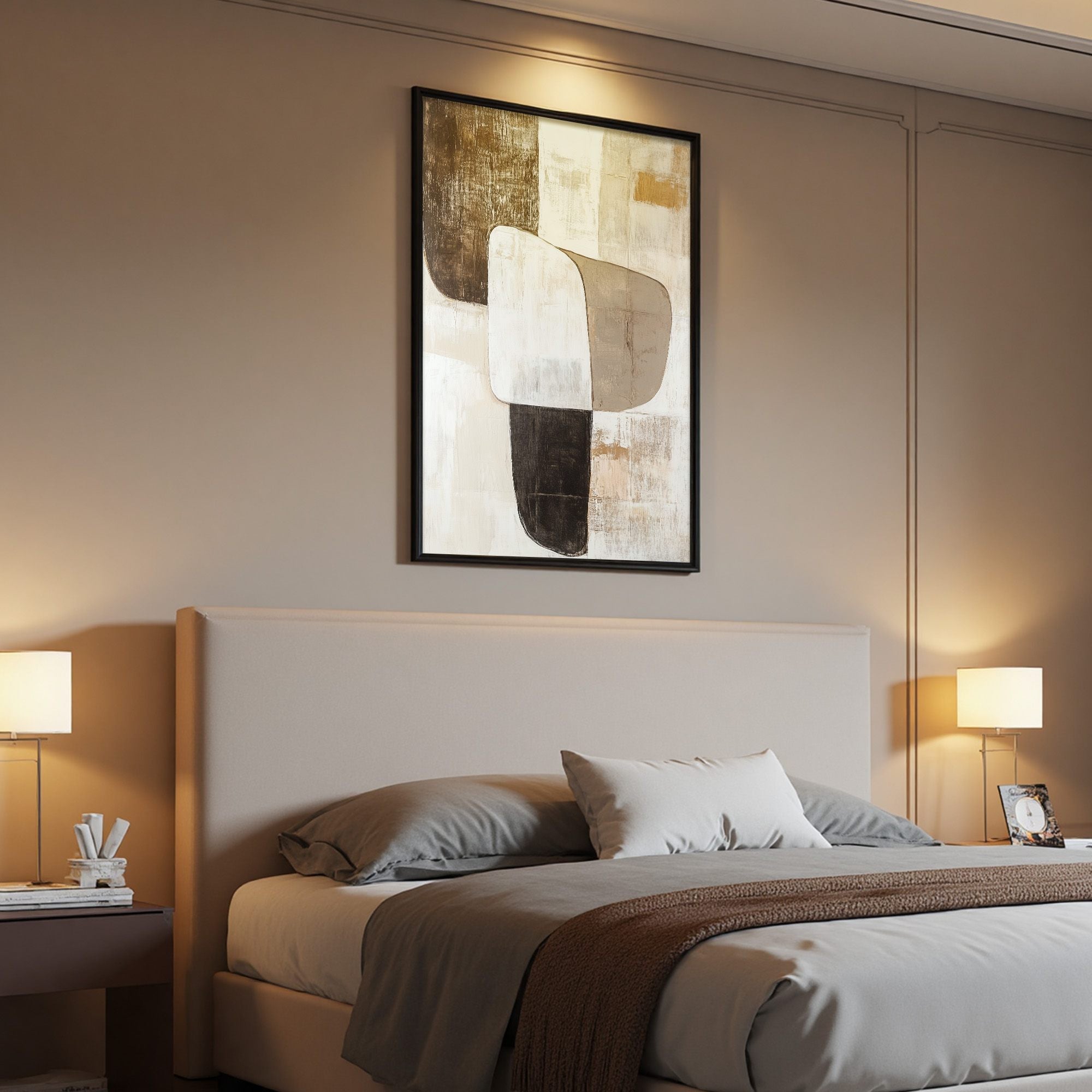 Wabi Sabi Wall Art | Neutral Textured Abstract Painting#AA 090