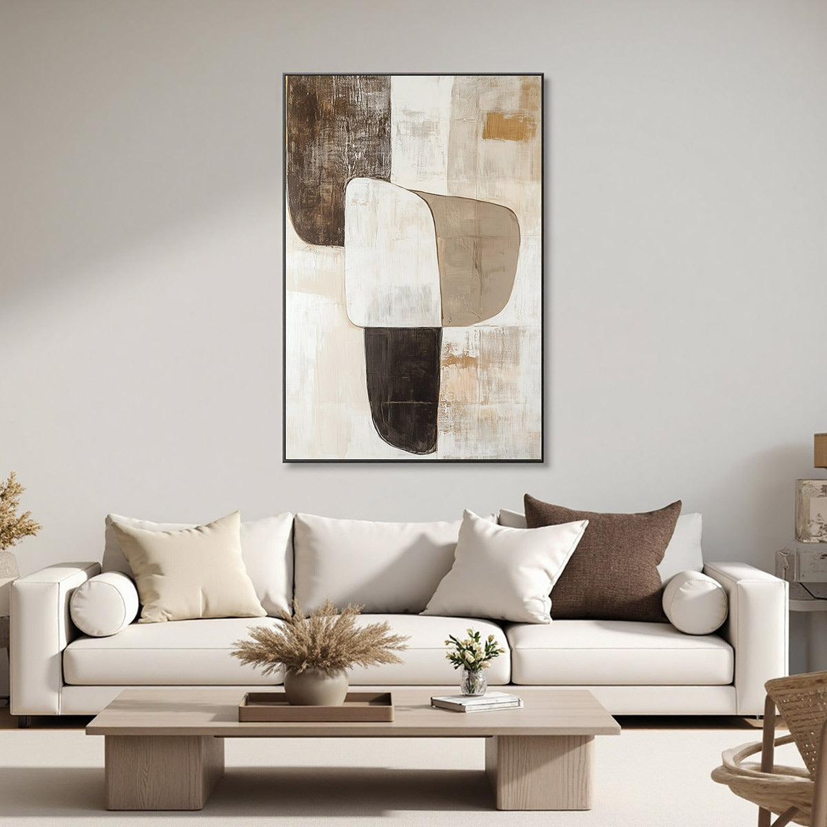 Wabi Sabi Wall Art | Neutral Textured Abstract Painting#AA 090