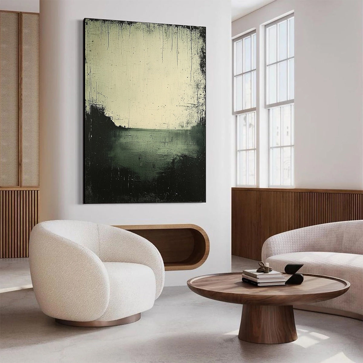 Industrial Style Distressed Wall Art | Rustic Abstract Canvas #AA 326