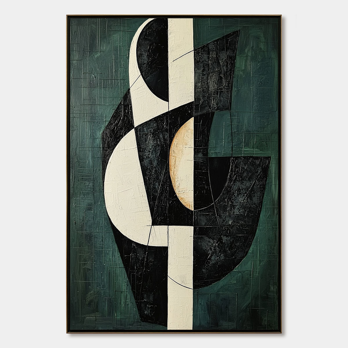 Mid-Century Modern Inspired Art | Large Abstract Painting #AA 206
