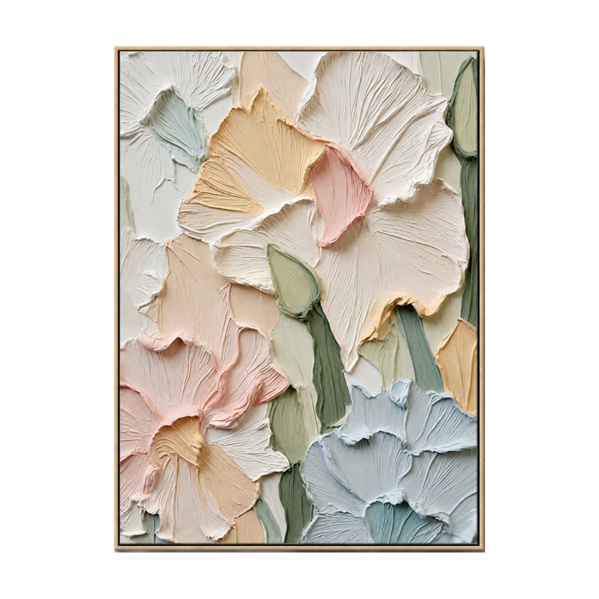 Blush Petals – Textured Floral Wall Art for Romantic Modern Interiors