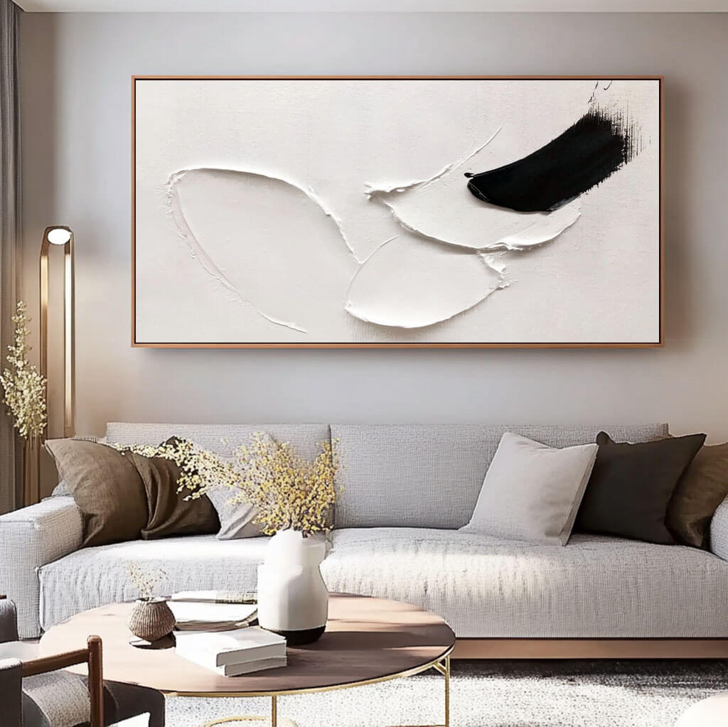 Minimalist Statement Art | Bold Stroke Textured Painting #JJ 438