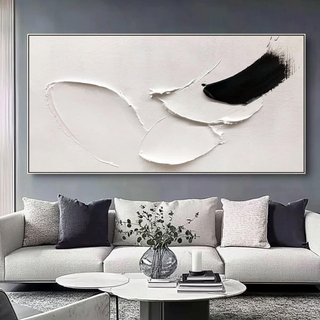 Minimalist Statement Art | Bold Stroke Textured Painting #JJ 438