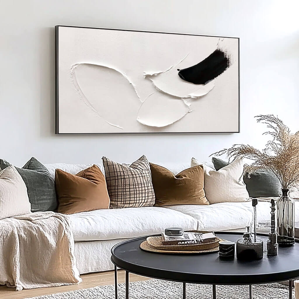 Minimalist Statement Art | Bold Stroke Textured Painting #JJ 438