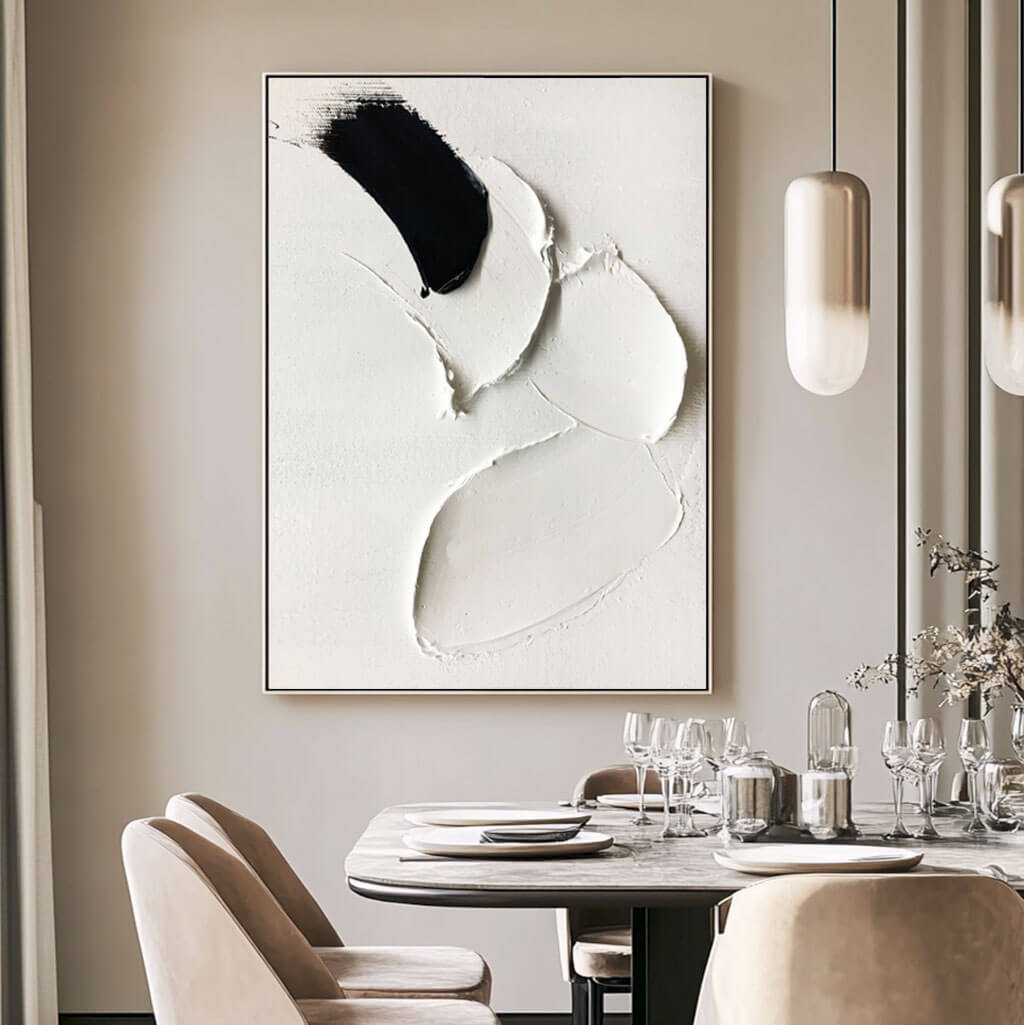 Wabi Sabi Wall Decor | Japandi Textured Canvas Art #JJ 437