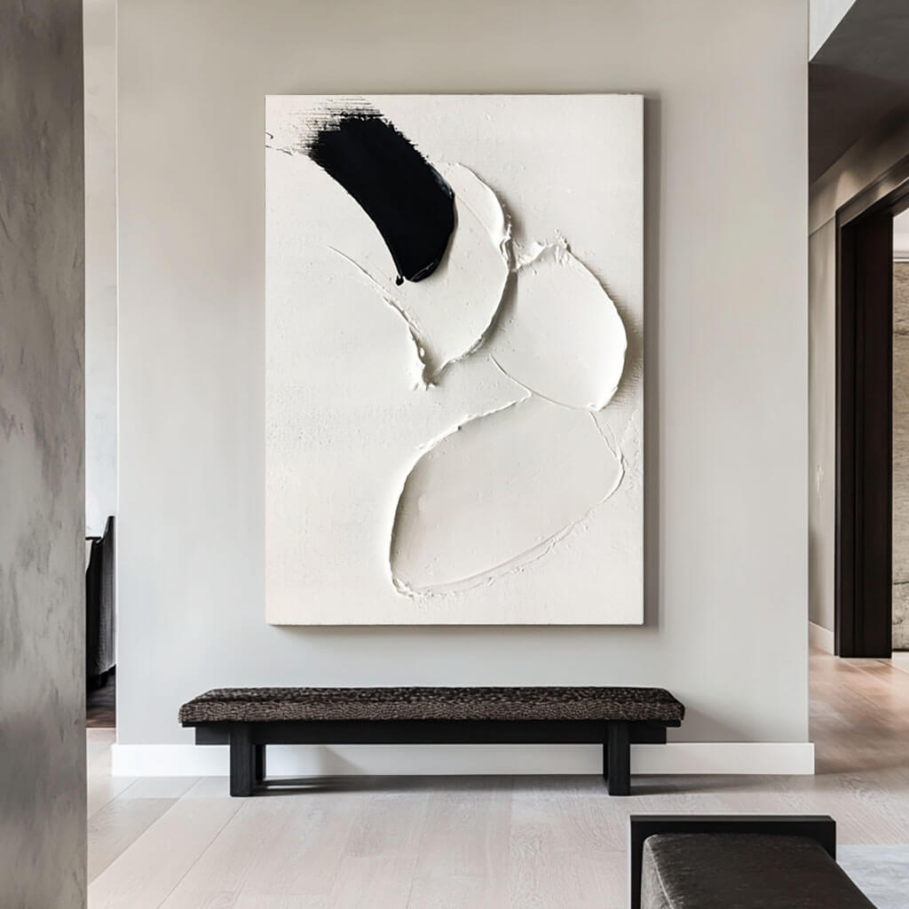 Wabi Sabi Wall Decor | Japandi Textured Canvas Art #JJ 437