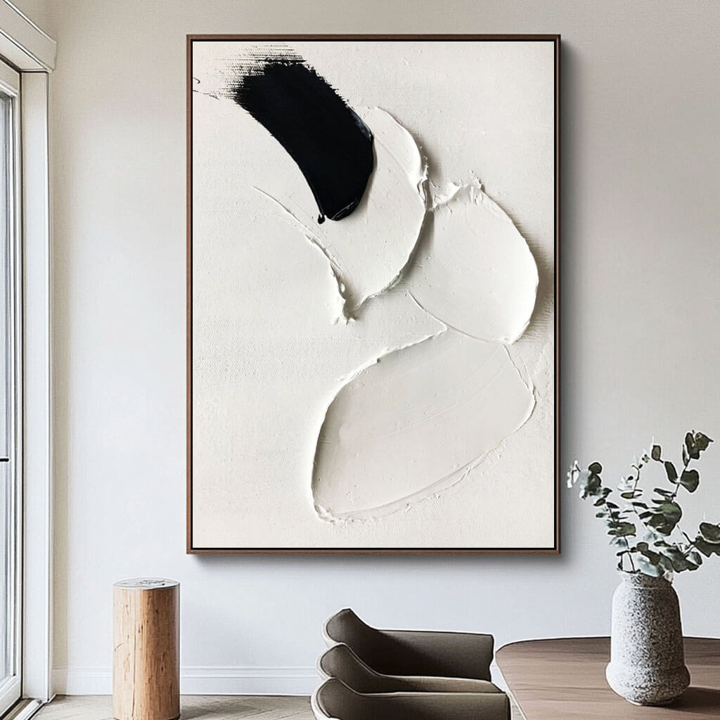 Wabi Sabi Wall Decor | Japandi Textured Canvas Art #JJ 437